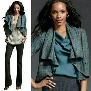 CAbi 916 Plaid Court Cape Jacket